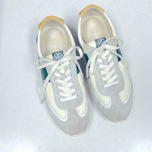 Tory Burch Hank Sneakers Ivory Multi Genuine Leather